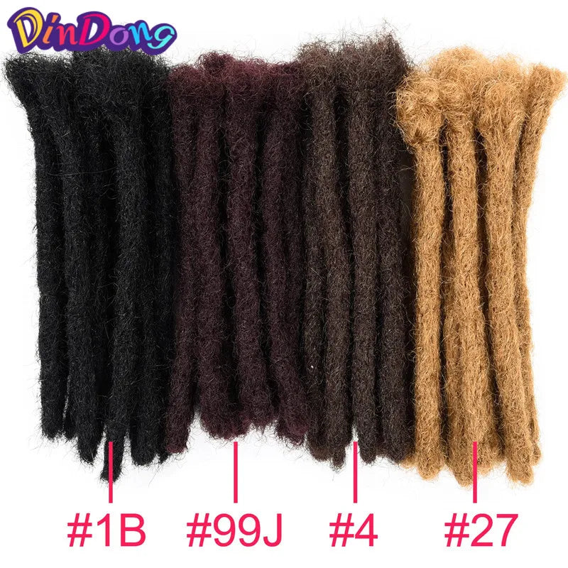 10 Inch Synthetic Dreadlocks Men Handmade Crochet Braiding 6 Inch Dreadlocks Hair Extensions Hip Hop Pure Color